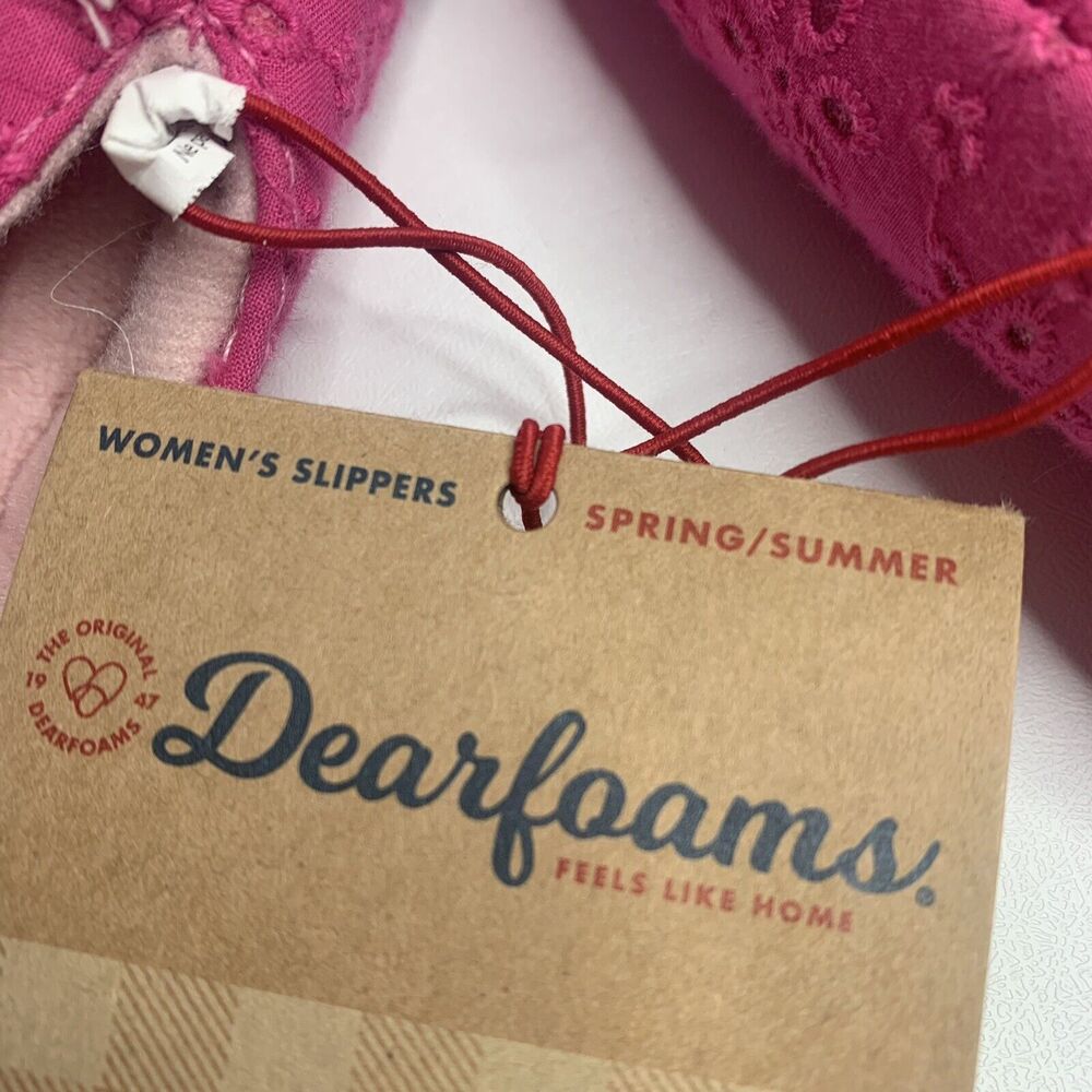 Dearfoams Pink Memory Foam Slippers - image 6